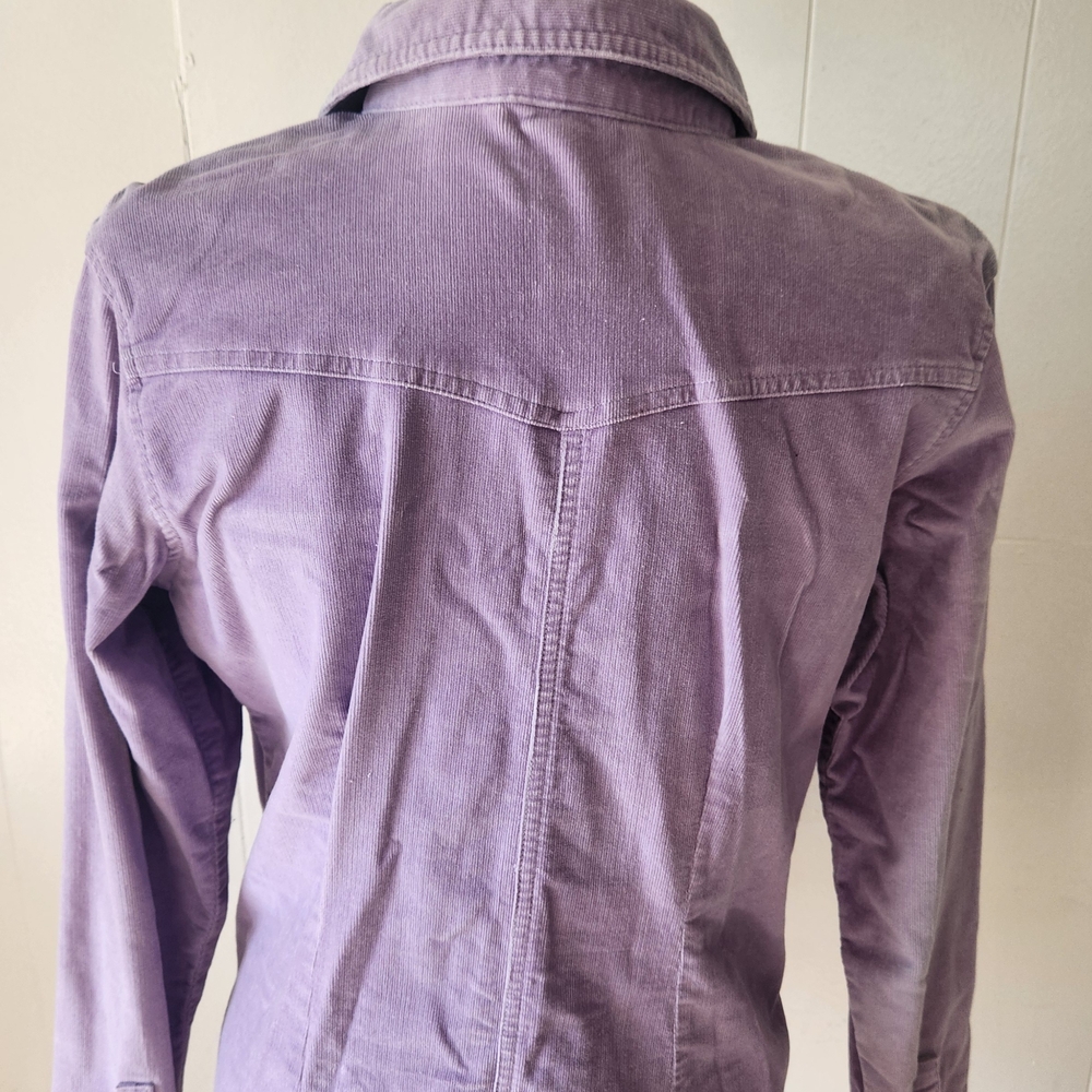 Vintage Lavender Purple Corduroy Shirt Jacket - Picture 2 of 10